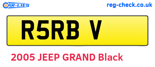 R5RBV are the vehicle registration plates.