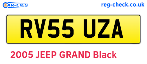 RV55UZA are the vehicle registration plates.
