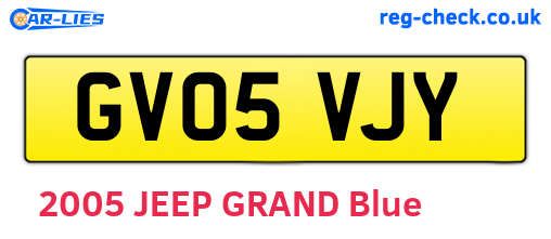 GV05VJY are the vehicle registration plates.