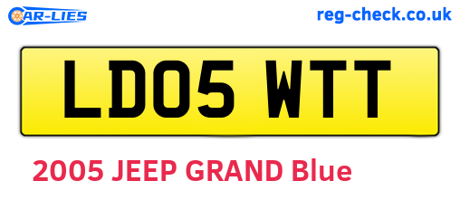 LD05WTT are the vehicle registration plates.
