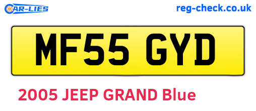 MF55GYD are the vehicle registration plates.