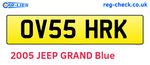 OV55HRK are the vehicle registration plates.