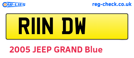 R11NDW are the vehicle registration plates.