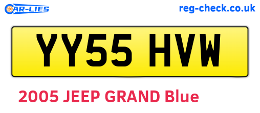 YY55HVW are the vehicle registration plates.