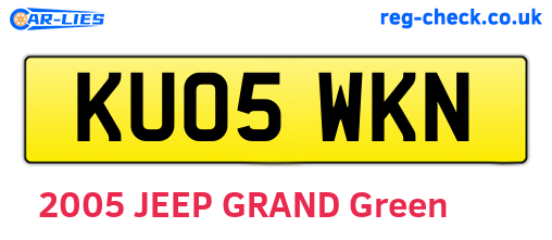 KU05WKN are the vehicle registration plates.