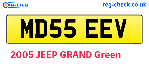 MD55EEV are the vehicle registration plates.