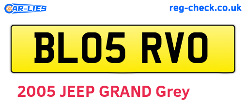 BL05RVO are the vehicle registration plates.