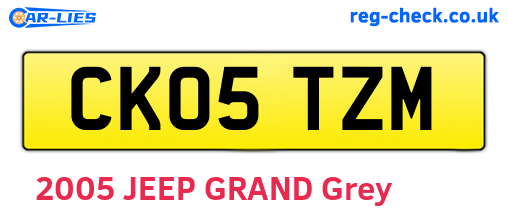CK05TZM are the vehicle registration plates.