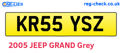 KR55YSZ are the vehicle registration plates.