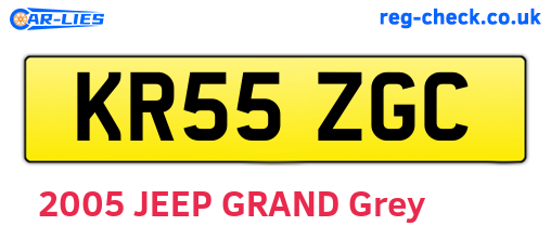 KR55ZGC are the vehicle registration plates.