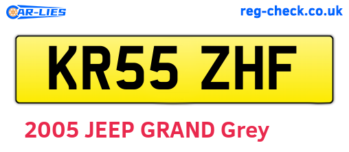 KR55ZHF are the vehicle registration plates.