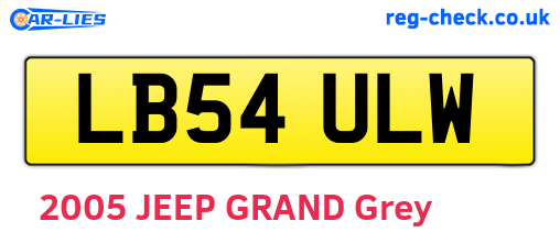 LB54ULW are the vehicle registration plates.