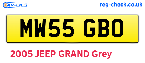 MW55GBO are the vehicle registration plates.