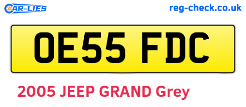 OE55FDC are the vehicle registration plates.