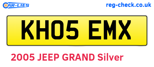 KH05EMX are the vehicle registration plates.