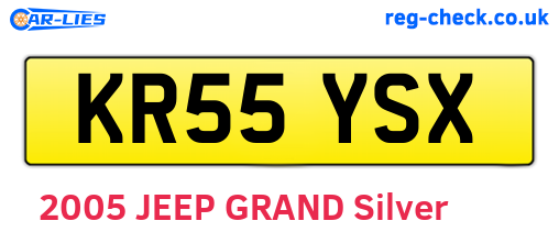 KR55YSX are the vehicle registration plates.