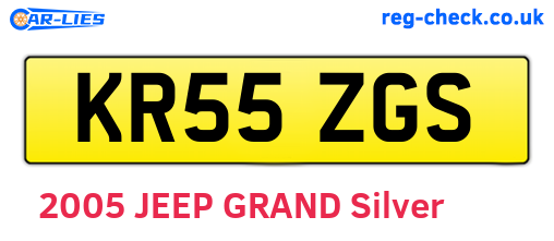 KR55ZGS are the vehicle registration plates.