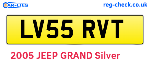 LV55RVT are the vehicle registration plates.