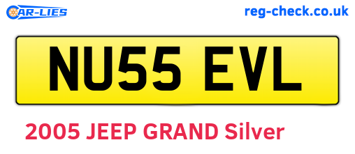 NU55EVL are the vehicle registration plates.