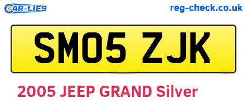 SM05ZJK are the vehicle registration plates.