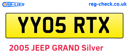 YY05RTX are the vehicle registration plates.