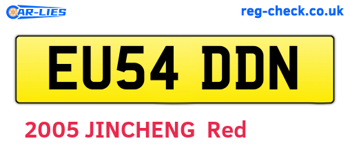 EU54DDN are the vehicle registration plates.