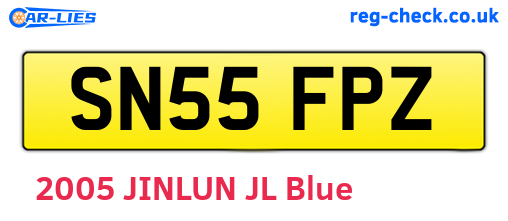 SN55FPZ are the vehicle registration plates.