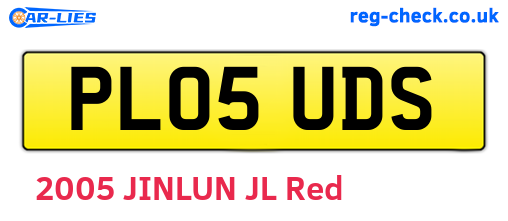 PL05UDS are the vehicle registration plates.
