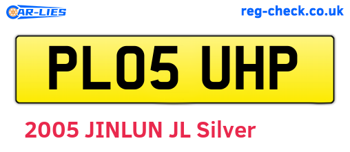 PL05UHP are the vehicle registration plates.