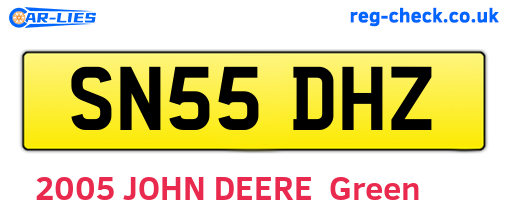 SN55DHZ are the vehicle registration plates.