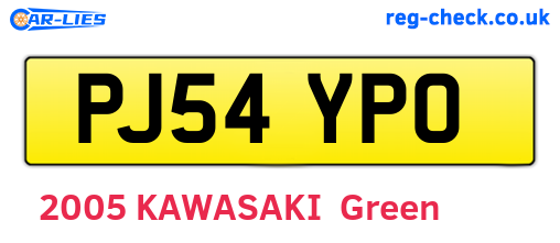 PJ54YPO are the vehicle registration plates.