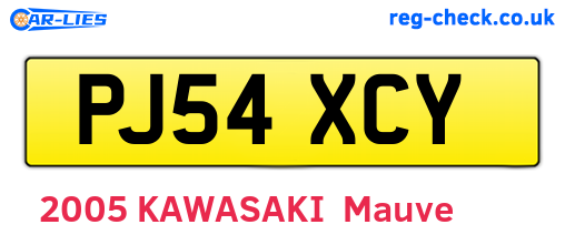 PJ54XCY are the vehicle registration plates.