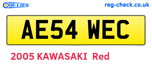 AE54WEC are the vehicle registration plates.
