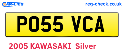 PO55VCA are the vehicle registration plates.
