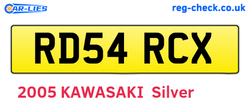 RD54RCX are the vehicle registration plates.