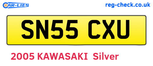 SN55CXU are the vehicle registration plates.