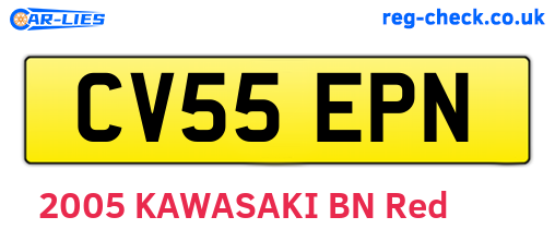 CV55EPN are the vehicle registration plates.