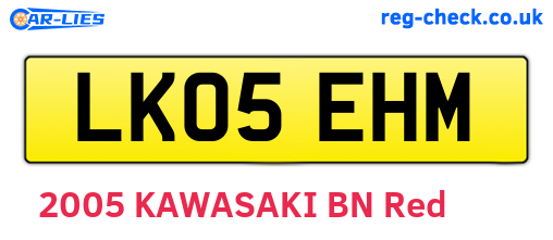 LK05EHM are the vehicle registration plates.