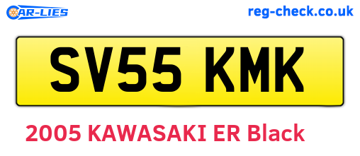 SV55KMK are the vehicle registration plates.