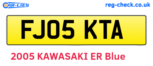 FJ05KTA are the vehicle registration plates.