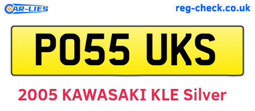 PO55UKS are the vehicle registration plates.