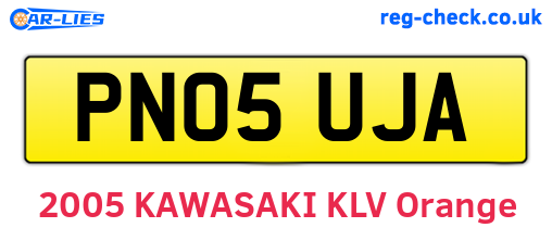 PN05UJA are the vehicle registration plates.