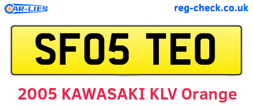 SF05TEO are the vehicle registration plates.
