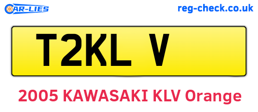 T2KLV are the vehicle registration plates.