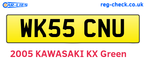 WK55CNU are the vehicle registration plates.