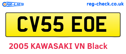 CV55EOE are the vehicle registration plates.