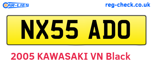 NX55ADO are the vehicle registration plates.
