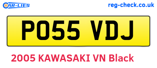 PO55VDJ are the vehicle registration plates.
