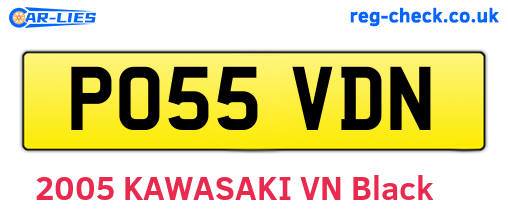 PO55VDN are the vehicle registration plates.