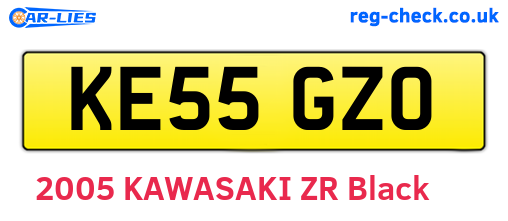 KE55GZO are the vehicle registration plates.